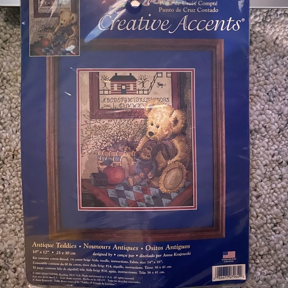 Creative Accents "Antique Teddies" Cross Stitch